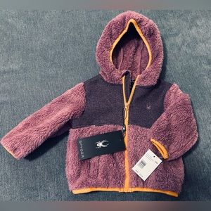 SPYDER Toddler Girl 18 months - NWT Purple with orange trim coat
